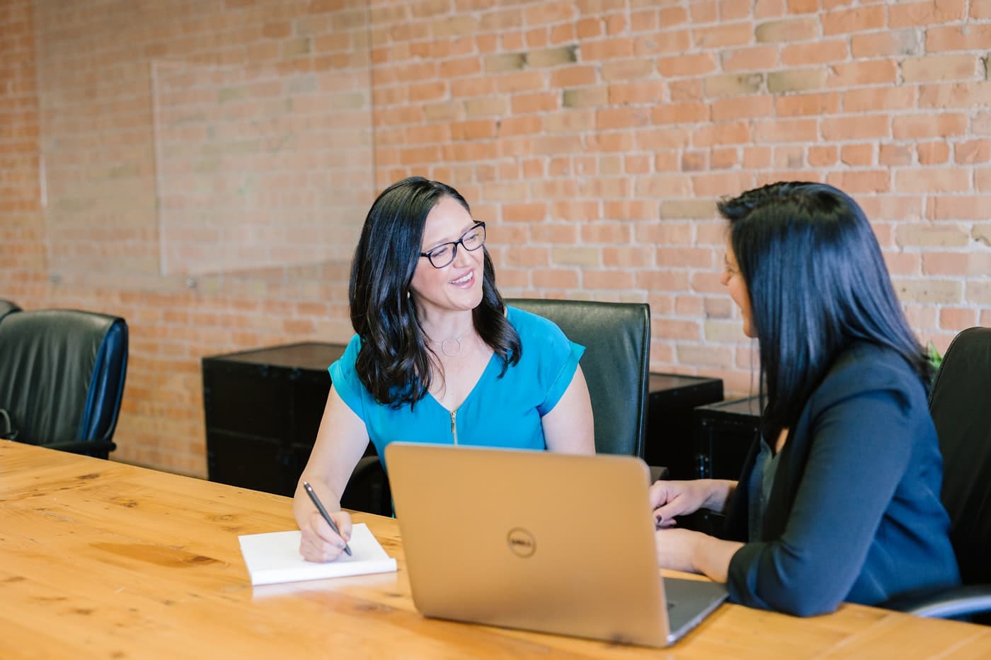 Self-employed professional presenting